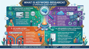 Keyword research process infographic